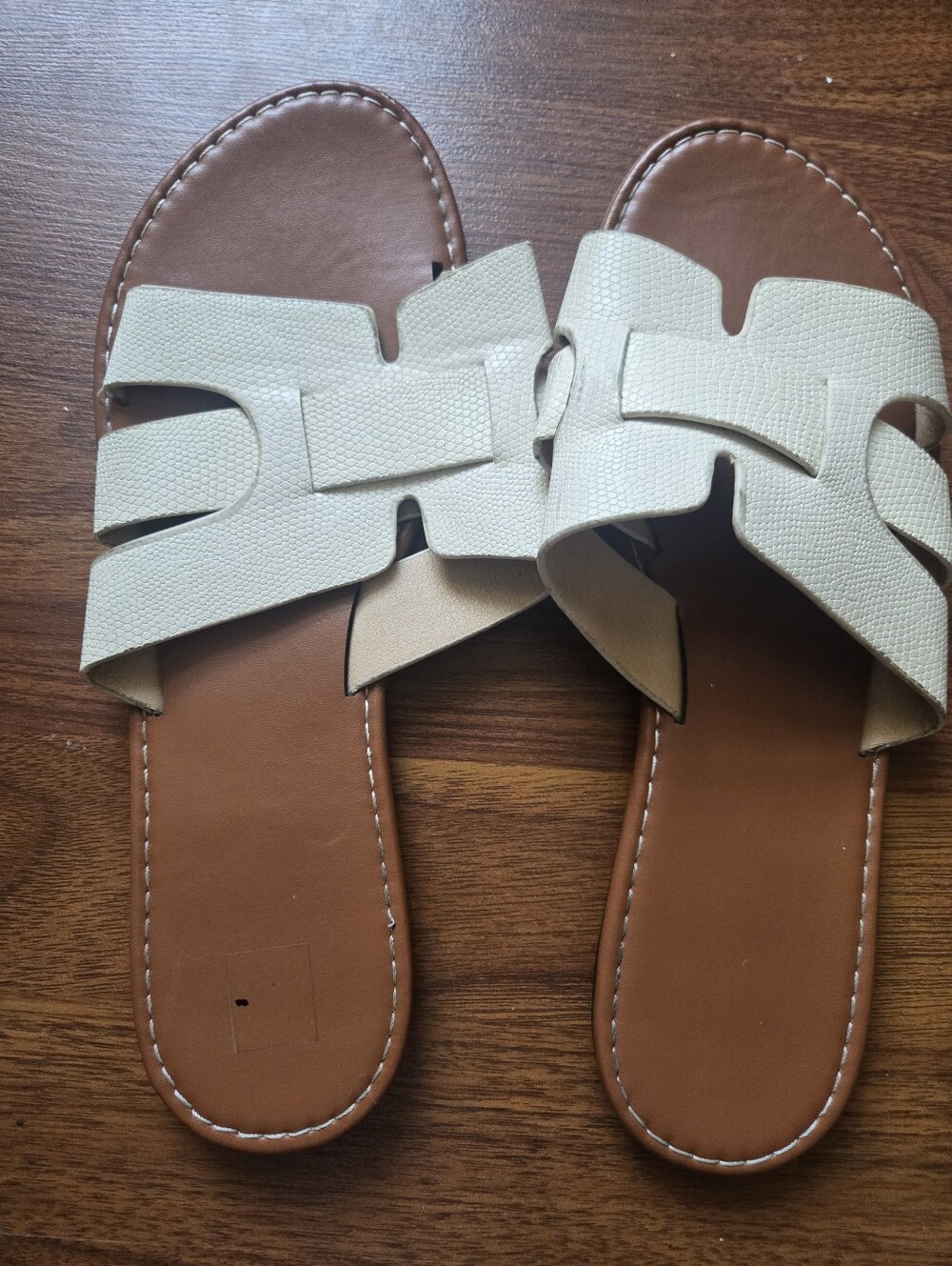 Women’s Beige Slide Sandals - Classic Casual Slip-On
